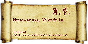 Movovarsky Viktória névjegykártya